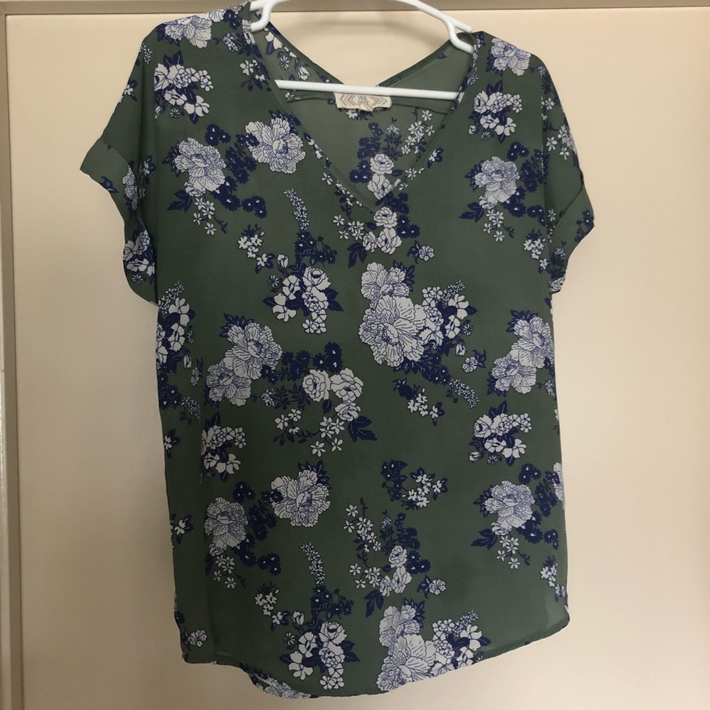 Green and Blue Florals
